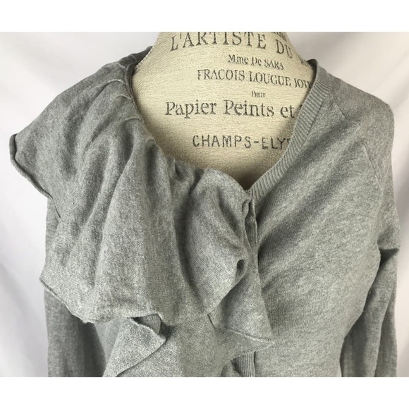 Anthropologie Moth Winter Lei Long Ruffle Cardigan - Picture 7 of 12